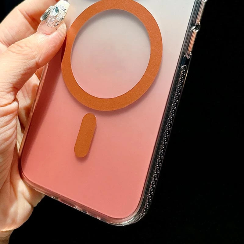 Чехол TPU+PC Shadow with MagSafe для Apple iPhone 16 Pro – Rose Gold. Фото 7 из 7