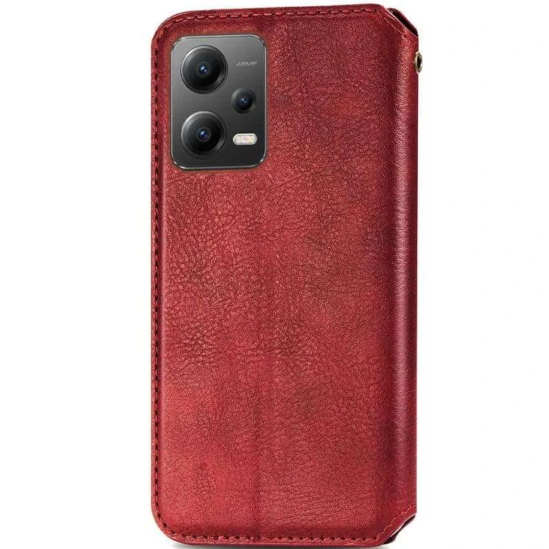 Чехол книжка GETMAN Cubic для Xiaomi Redmi Note 12 Pro 5G – Красный. Фото 2 из 4