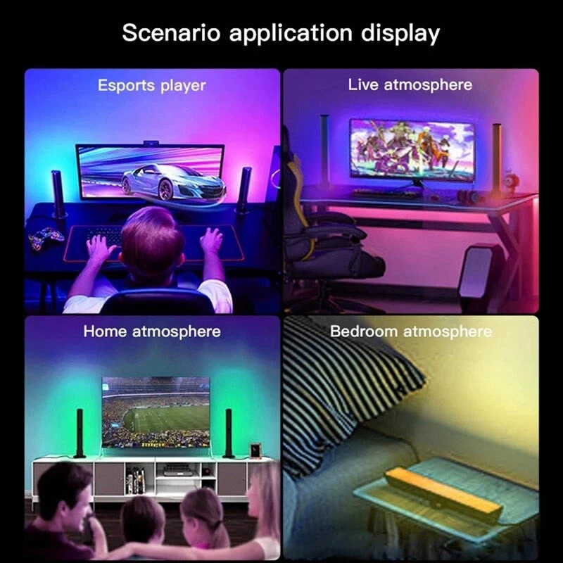 Настільна LED лампа RGB 5V Panel 1 Bluetooth dual pack USB interface with app – Black. Фото 3 з 5