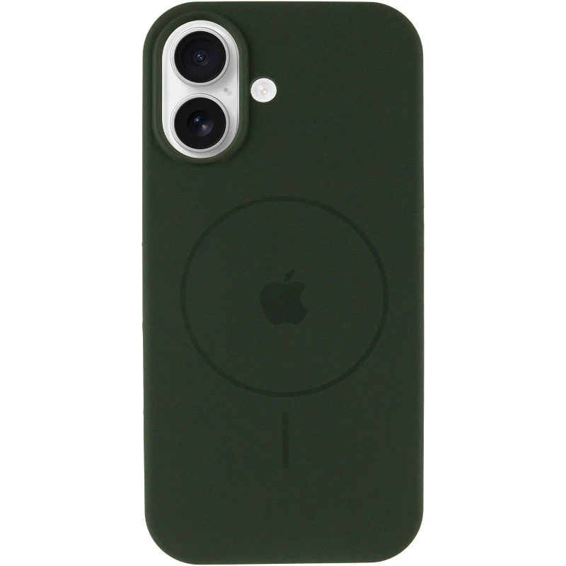 Чохол Silicone Case Full Protective (AA) V2 with MagSafe для Apple iPhone 17 (6.3") – Зелений / Cyprus Green. Фото 5 з 11