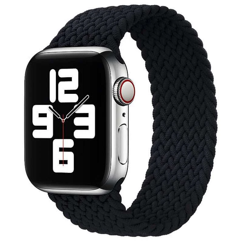 

Ремешок Braided Solo Loop (AAA) для Apple watch 38mm/40mm 155mm (Черный), Чорний