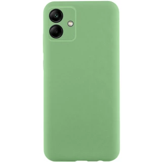 Кольоровий силіконовий чохол GETMAN із закритою камерою для Samsung Galaxy A06 — Зелений / Pistachio