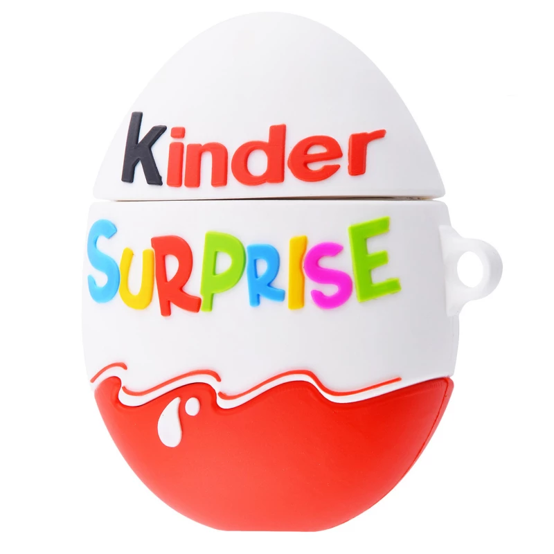 

Силіконовий футляр Kinder Surprise з карабіном для навушників AirPods 1/2 (Kinder Surprise / Червоно-білий)