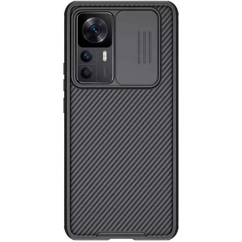 

Карбоновая накладка Nillkin со шторкой для камеры для Xiaomi 12T / 12T Pro (Черный / Black), Чорний / black