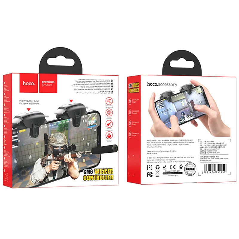 Игровой контроллер Hoco GM6 Wild wolf pulse – Black metal gray. Фото 6 из 7