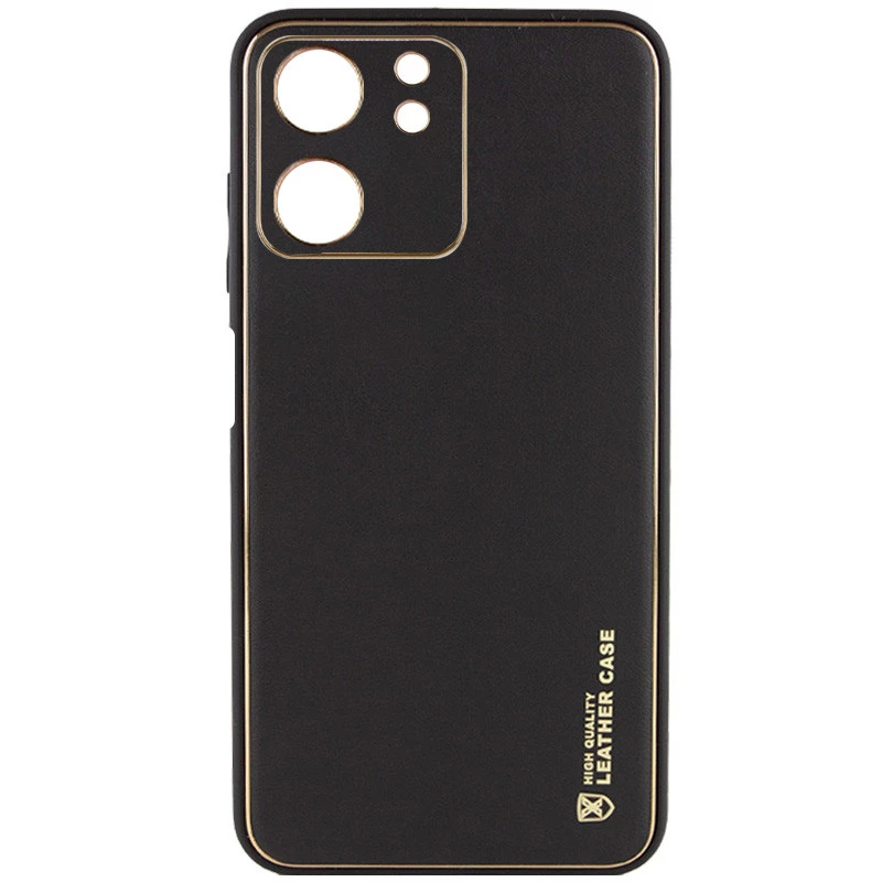 Шкіряний чохол Xshield на Xiaomi Poco C65 – Чорний / Black. Фото 1 з 3