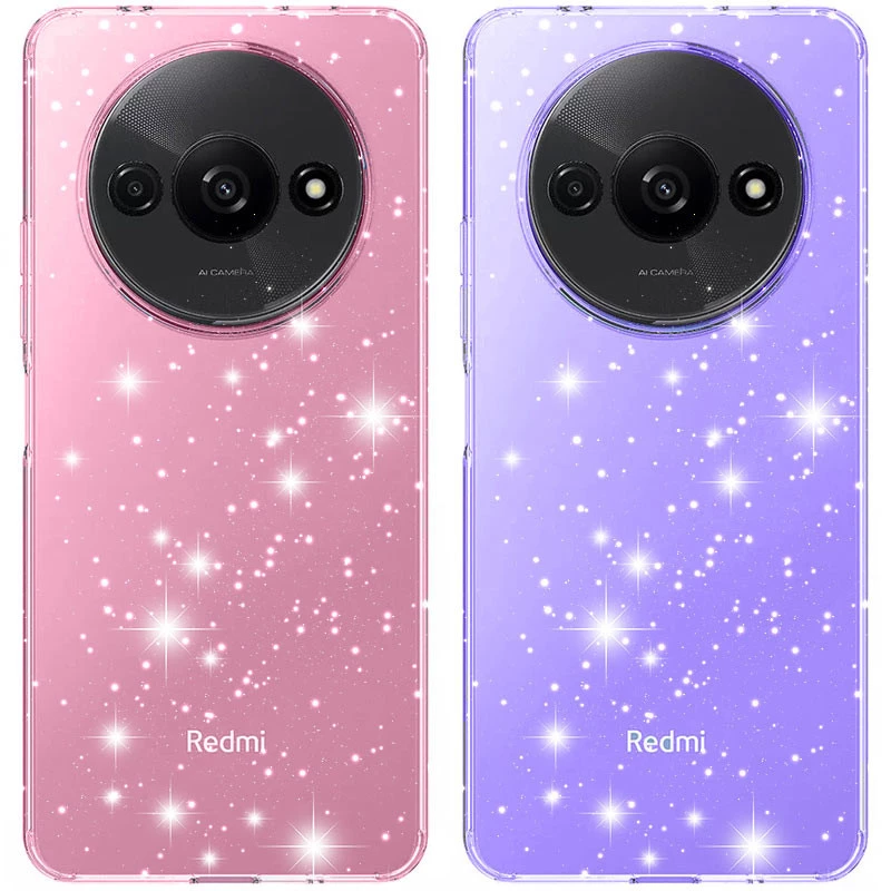 Блестящий силиконовый чехол на Xiaomi Redmi A3 фото 1 из 2