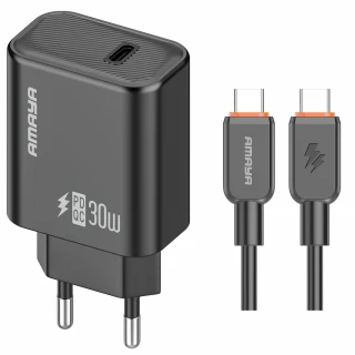 МЗП Amaya E76D PD30W (1USB-C) + кабель Type-C to Type-C фото 1 з 2
