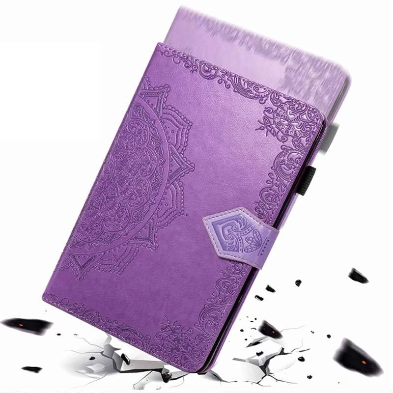 Кожаный чехол Art Case с визитницей для Samsung Galaxy Tab S7+ – Сиреневый. Фото 3 из 7