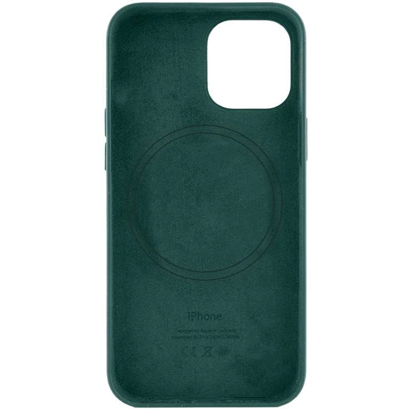 Кожаный чехол Leather Case с MagSafe для Apple iPhone 14 (6.1") – Pine green. Фото 3 из 9