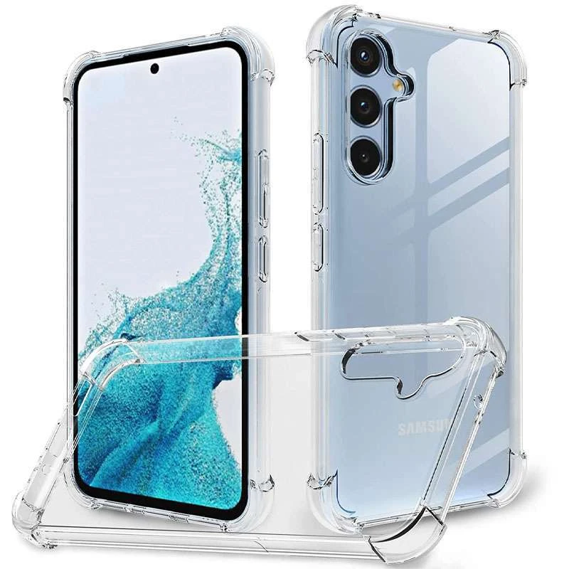 

Силиконовый чехол с крытыми бортами для Samsung Galaxy A14 4G/5G (Бесцветный (прозрачный)), Безбарвний (прозорий)