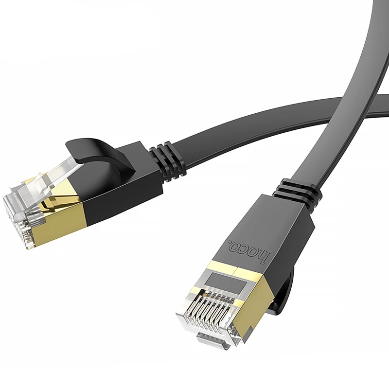 Кабель (патч-корд) Hoco US07 General Category 6 Gigabit (3m) – Black. Фото 3 из 5