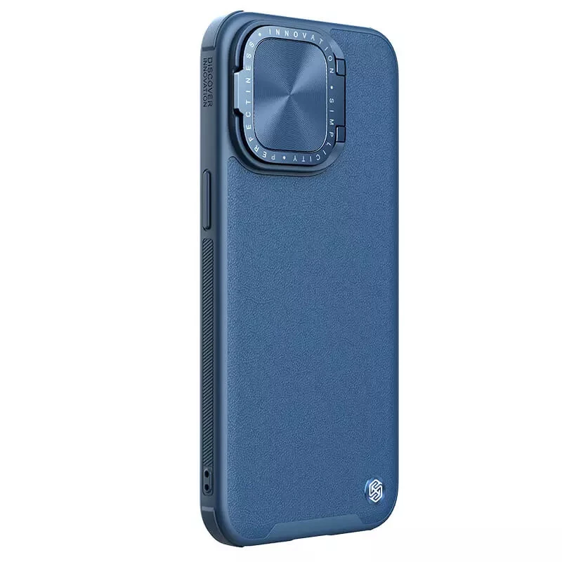 Шкіряна накладка Nillkin Camshield Leather Prop для Apple iPhone 15 Pro (6.1") – Blue. Фото 1 з 5
