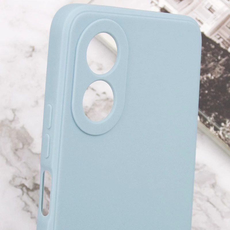 Кольоровий силіконовий чохол із захистом камери на Oppo A58 4G – Сірий / Smoky Gray. Фото 8 з 8