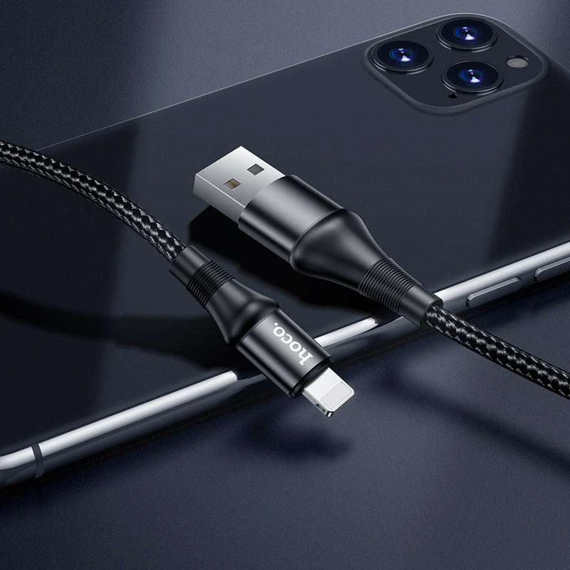 Дата кабель Hoco X50 "Excellent" USB to Lightning (1m) – Чорний. Фото 5 з 6