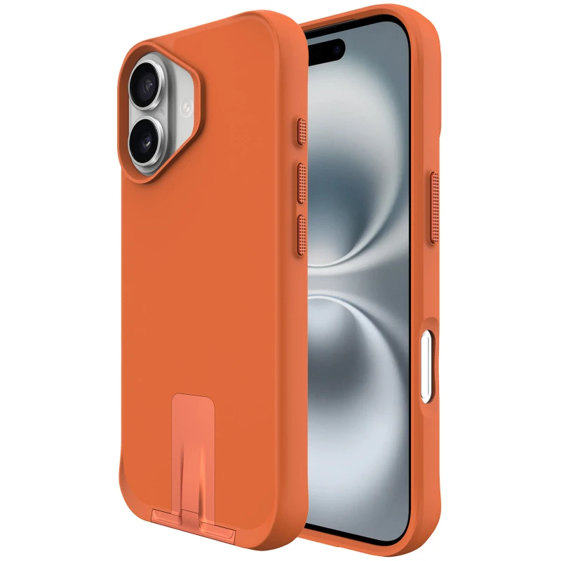 TPU+PC чохол Space Taurustar Magsafe with kickstand для Apple iPhone 17 (6.3") – Orange. Фото 2 з 7
