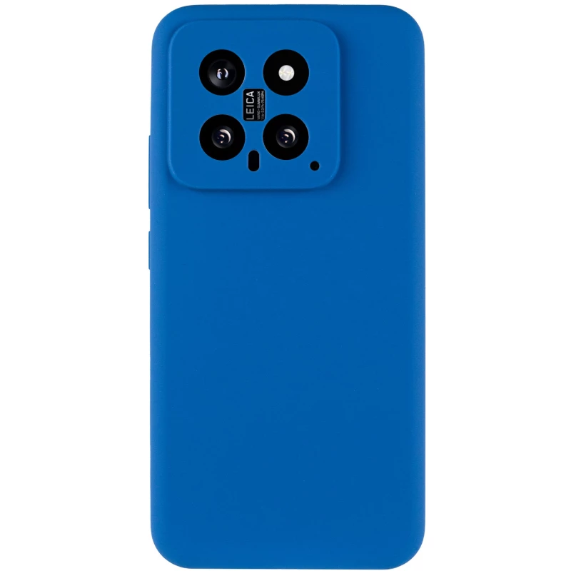 Чохол Silicone Case Lakshmi Plus з закритою камерою на Xiaomi 14 – Синій / Navy Blue. Фото 3 з 7