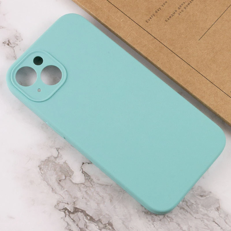 Чохол Silk Full Camera Protective (AA) NO LOGO для Apple iPhone 14 (6.1") – Бірюзовий / Marine Green. Фото 3 з 3