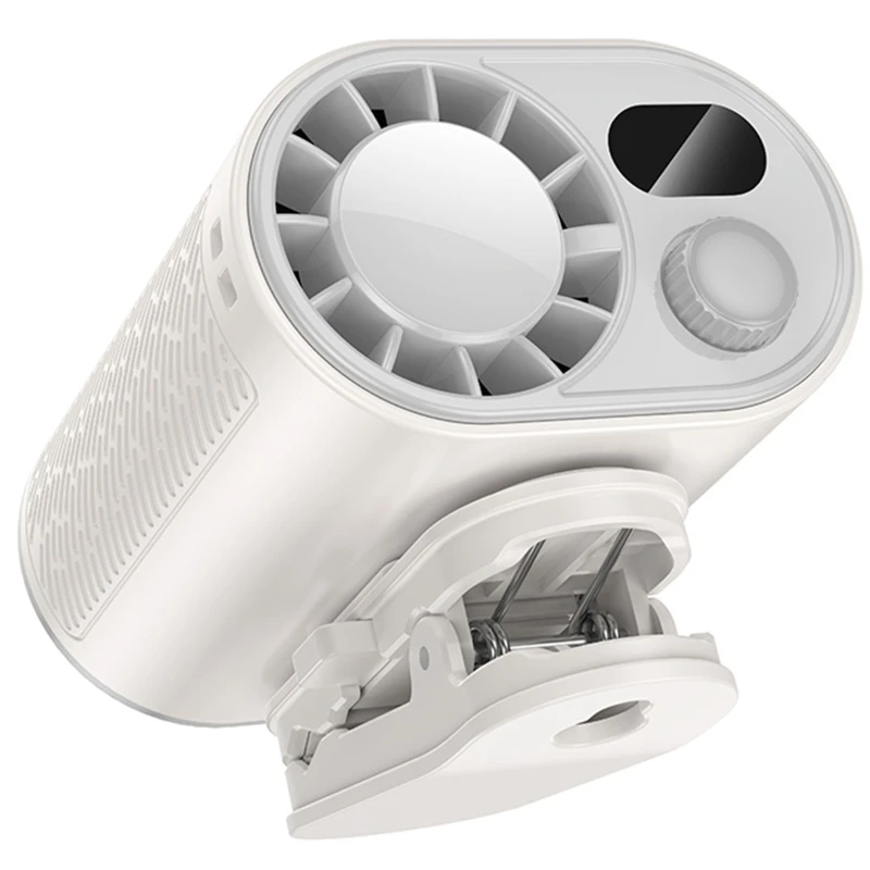 Портативний вентилятор Hoco HX609 handheld folding fan 3600 mAh – White. Фото 4 з 6
