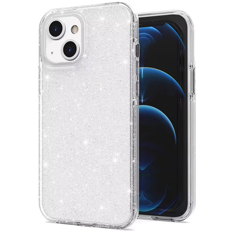 Блестящий силиконовый чехол на Apple iPhone 13 (6.1") – Clear. Фото 3 из 10