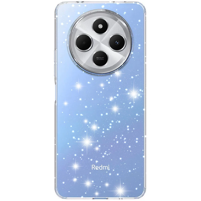 Блестящий силиконовый чехол на Xiaomi Redmi 14C / Poco C75 – Clear. Фото 1 из 5