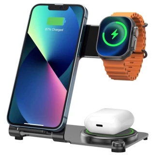 БЗУ WIWU Wi-W005 3 in 1 wireless charger фото 1 из 5