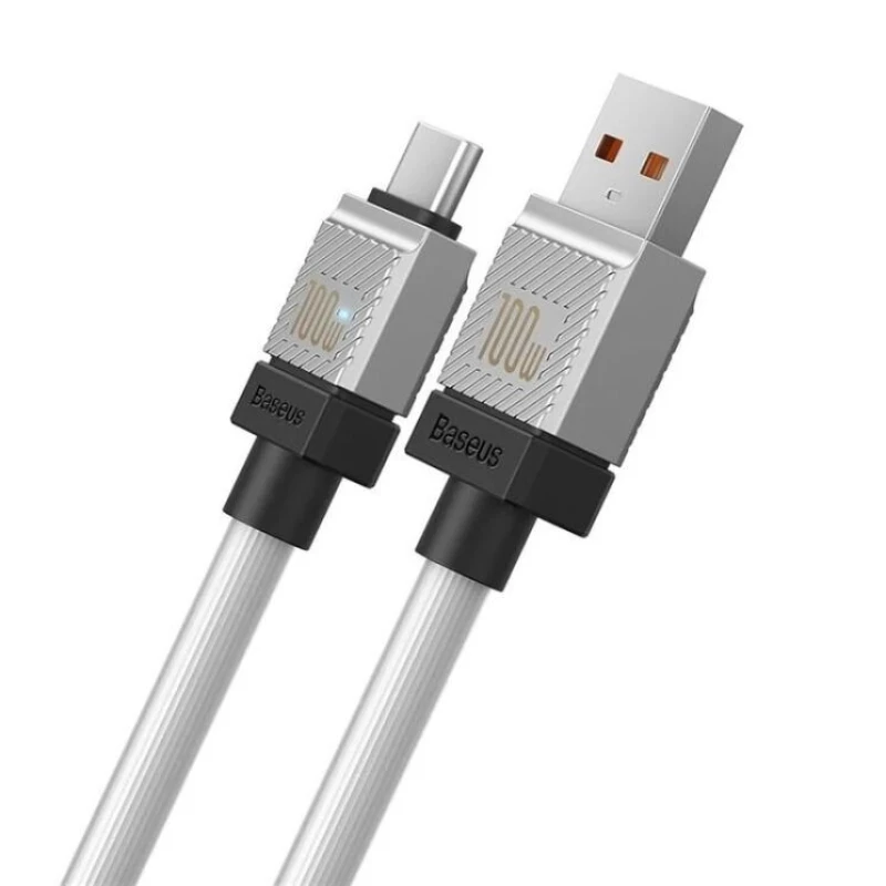 Дата кабель Baseus CoolPlay Series USB to Type-C 100W (1m) (CAKW00060) – White. Фото 5 из 6