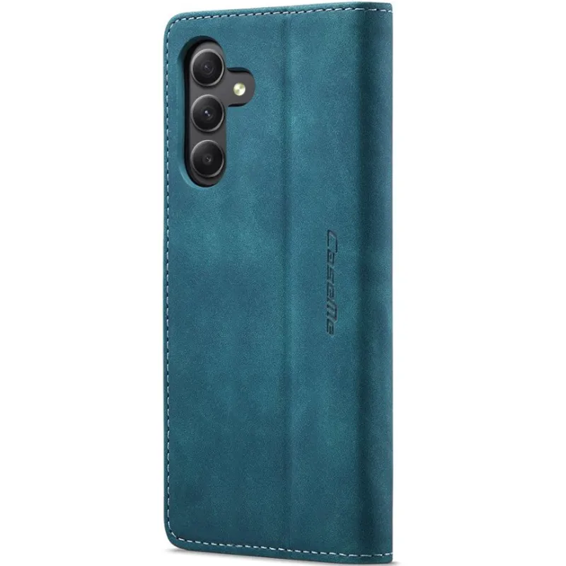 Кожаный чехол-книжка CaseMe Velvet Nubuck для Samsung Galaxy A24 4G – Green. Фото 4 из 5