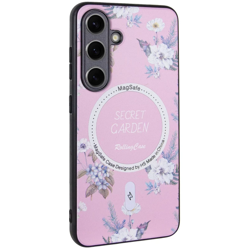 TPU+PC чохол Secret Garden with MagFit для Samsung Galaxy S24 – Pink. Фото 3 з 12