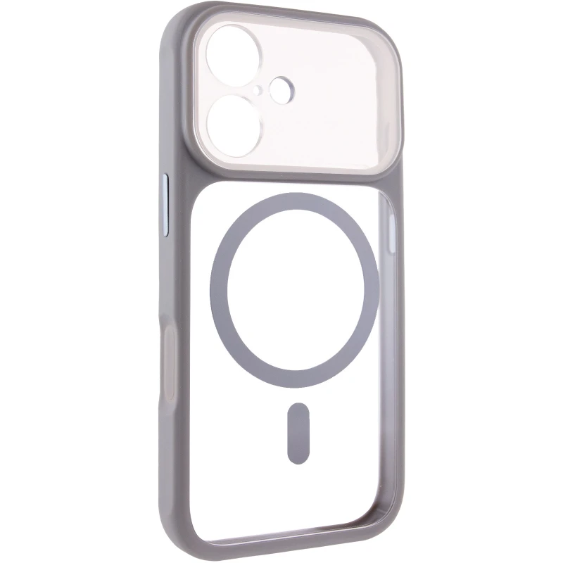 Чохол TPU GETMAN Moon Clear with MagSafe для Apple iPhone 16 – Grey. Фото 1 з 7