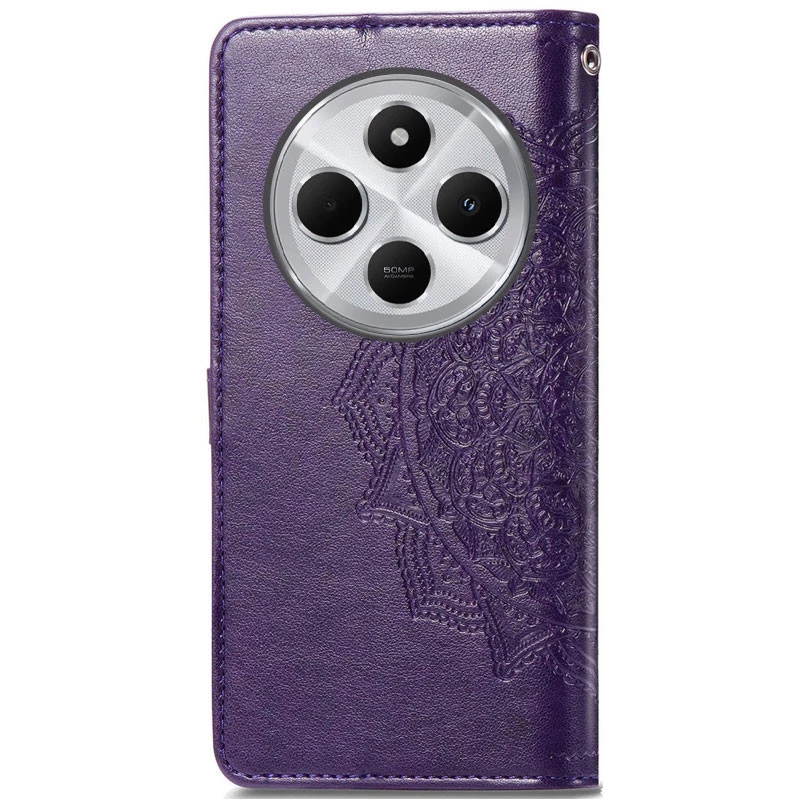 Шкіряний чохол-книжка Art Case з візитницею для Xiaomi Redmi 14C / Poco C75 – Фіолетовий. Фото 2 з 6