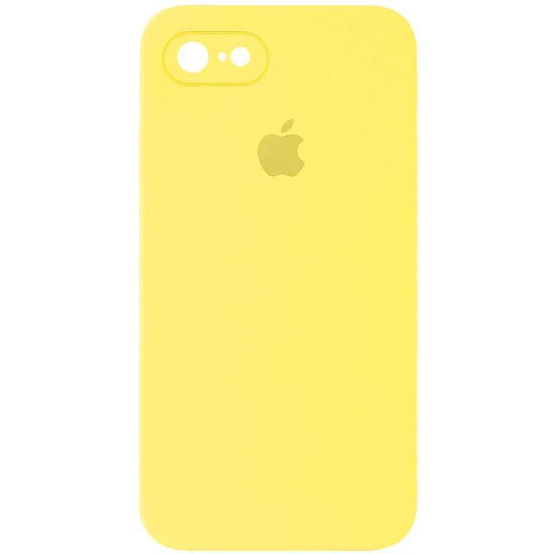 

Чехол Silicone Case Square с защитой камеры для Apple iPhone 7 / 8 (4.7") (Желтый / Yellow), Жовтий / yellow