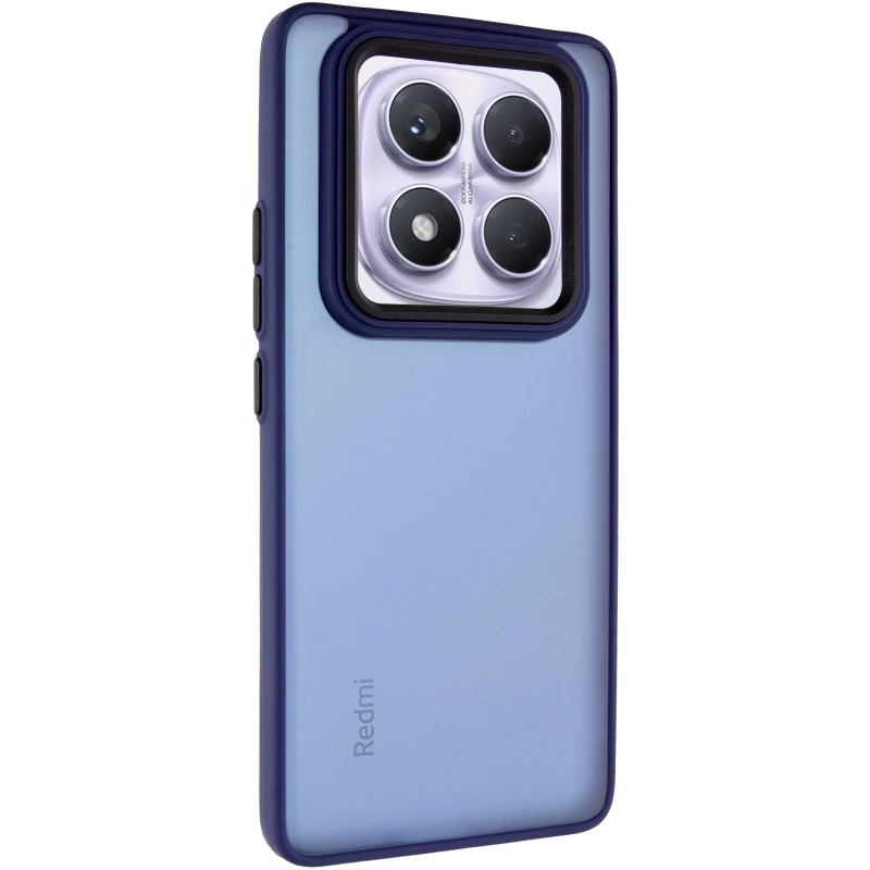 Чохол TPU+PC Lyon Frosted на Xiaomi Redmi Note 14 Pro 4G – Синій / Navy Blue. Фото 1 з 9