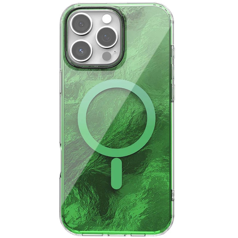 Силіконовий чохол Shiny Mountain (MagFit) для Apple iPhone 17 Pro (6.3") – Green. Фото 2 з 8