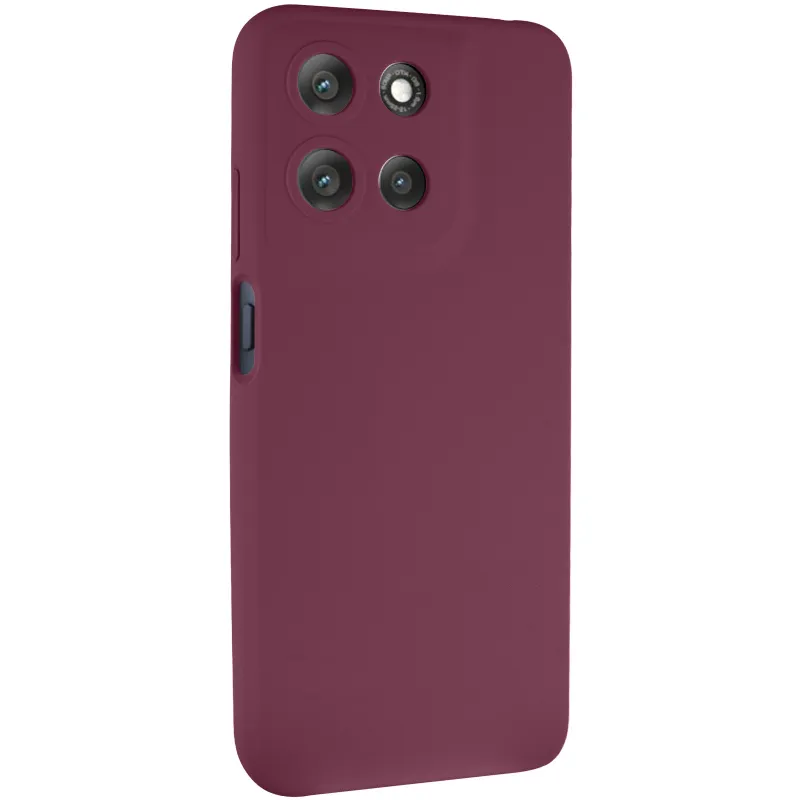 Чехол Silicone Case Lakshmi Premium з закритою камерою на Motorola Moto G15 4G – Бордовый / Plum. Фото 1 из 6