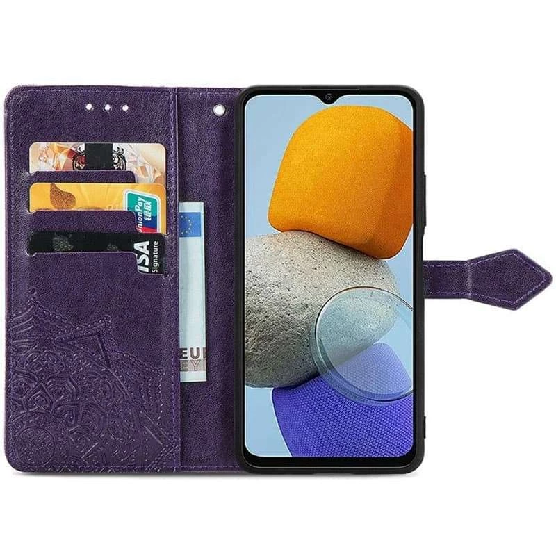 Шкіряний чохол-книжка Art Case з візитницею для Samsung Galaxy A24 4G – Фіолетовий. Фото 3 з 4