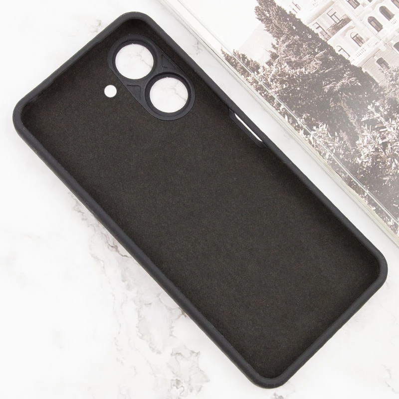 Кольоровий силіконовий чохол GETMAN із закритою камерою для Xiaomi Redmi 13C – Чорний / Black. Фото 9 з 12