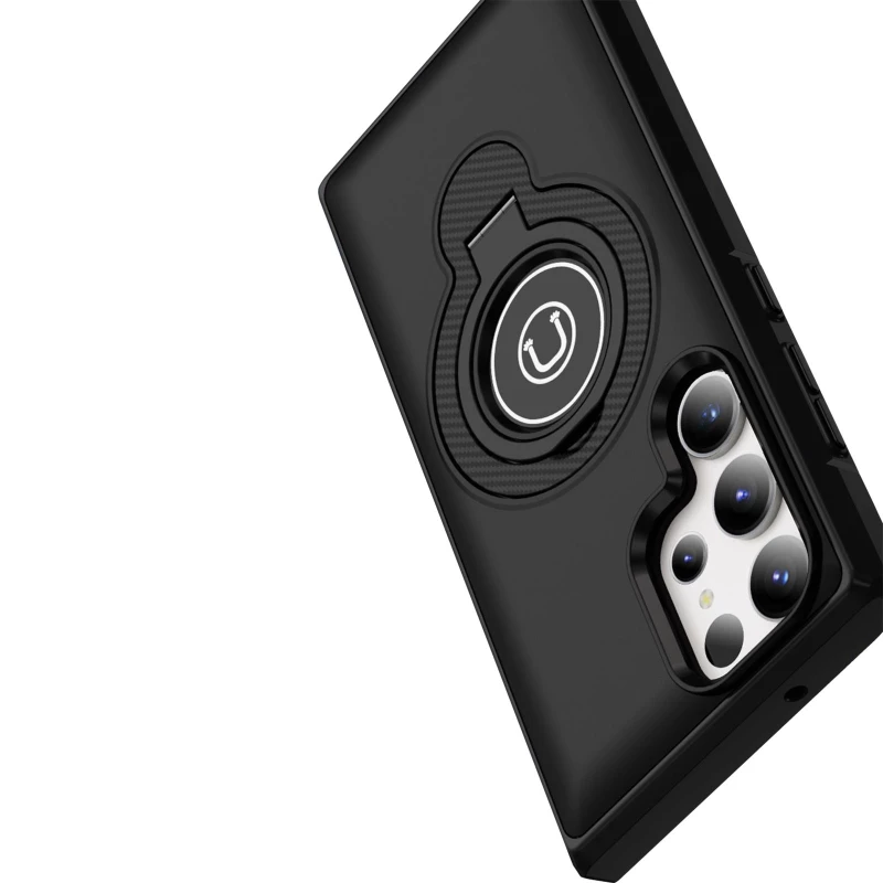 TPU+Textured PC Magnet для Samsung Galaxy S23 Ultra – Black. Фото 4 з 4