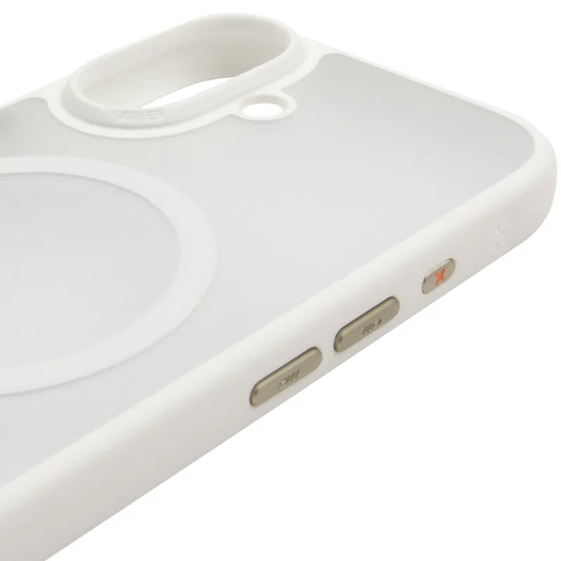 TPU+PC чехол Blueo Skin Friendly Frosted with MagSafe для Apple iPhone 17 (6.3") – Белый / White. Фото 6 из 7