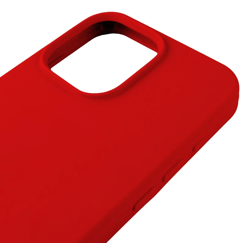 Чехол Silicone Case (AA) Logo with MagSafe для Apple iPhone 13 (6.1") – Красный / Red. Фото 5 из 6