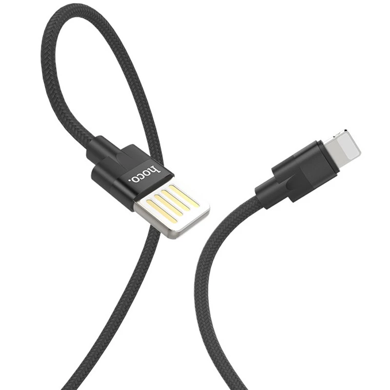 

Дата кабель Hoco U55 Outstanding Lightning Cable (1.2m) (Черный), Чорний