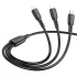 Дата кабель Borofone BX71 USB to 3in1 (1m) – Чорний. Фото 4 з 6