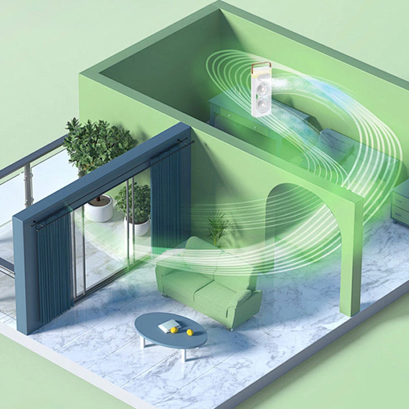 Настільний вентилятор SL617 2in1 з водяним охолодженням – White. Фото 4 з 6