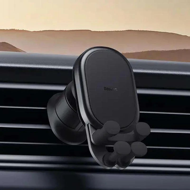 Автодержатель Baseus Stable Gravitational Car Mount Air (Air Outlet Version) (SUWX02) – Black. Фото 14 из 14