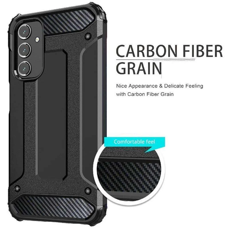 Протиударний чохол з посиленими кутами Immortal на Samsung Galaxy A24 4G – Чорний. Фото 3 з 6