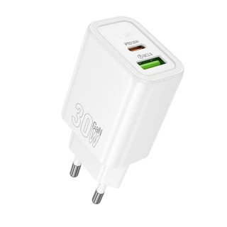 МЗП Hoco N63 Gentle PD30W+QC3.0 (1USB-A/1C) фото 1 з 4