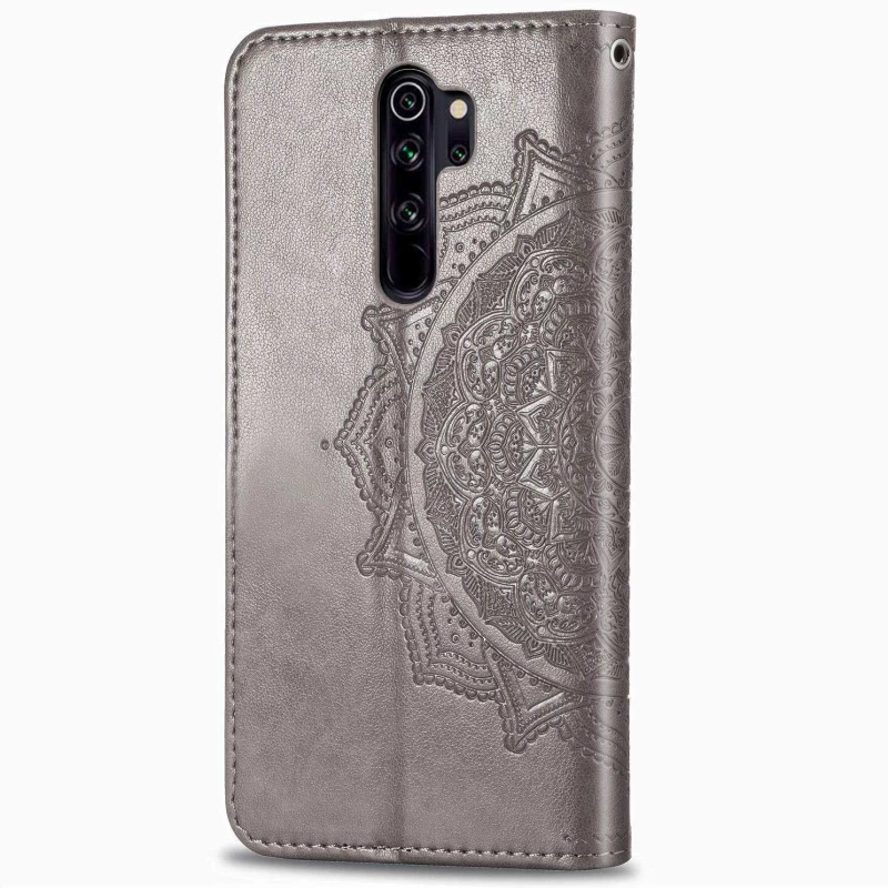 Кожаный чехол-книжка Art Case с визитницей для Xiaomi Redmi Note 8 Pro – Серый. Фото 4 из 7