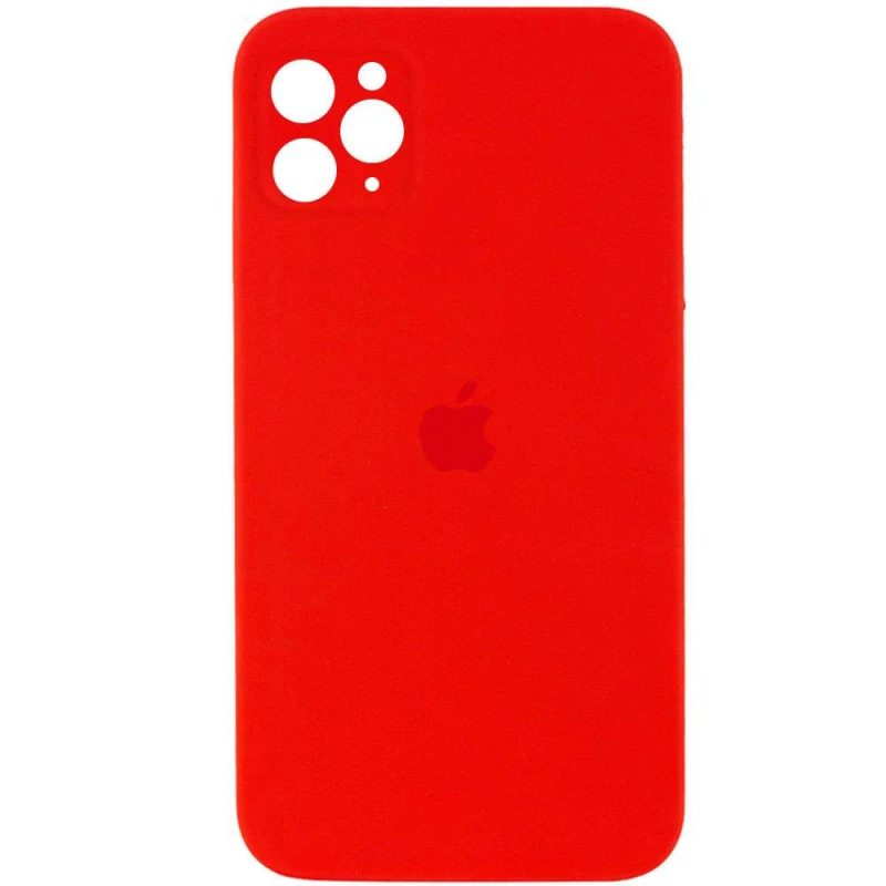 

Чехол Silicone Case Square с защитой камеры для Apple iPhone 11 Pro (5.8") (Красный / Red), Червоний / red