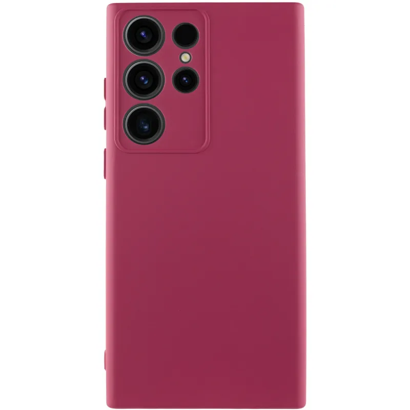 Чехол Silicone Cover Ummi Lakshmi Full Camera (AA) для Samsung Galaxy S23 Ultra – Бордовый / Marsala. Фото 1 из 1