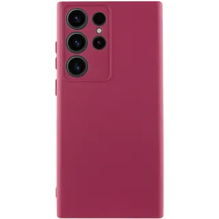 Чехол Silicone Cover Ummi Lakshmi Full Camera (AA) для Samsung Galaxy S25 Ultra — Бордовый / Marsala